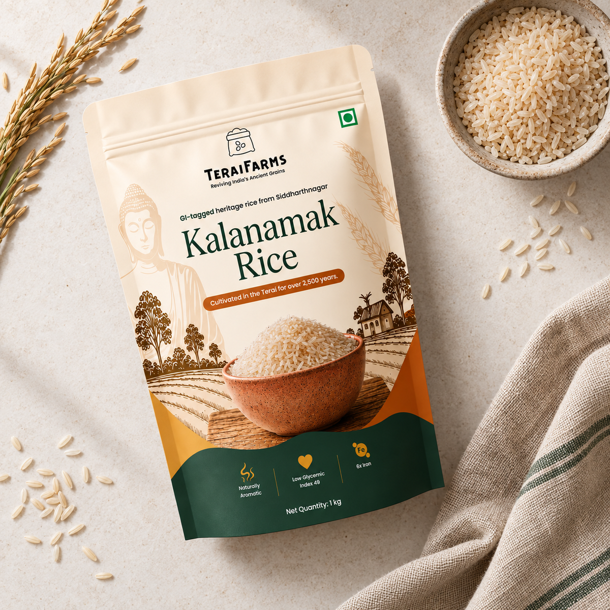TeraiFarms Kalanamak Rice  1 kg